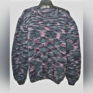 Hand Knit Multicolor Sweater - Mens M/L